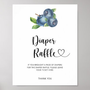 Poster Tirage au sort de couche bleuets aquarelle