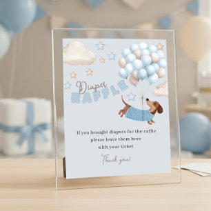 Poster Tirage au sort de couches Doxie Bleu Jeu de Baby S
