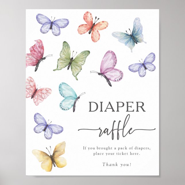 Poster Tirage au sort des couches Papillon (Devant)