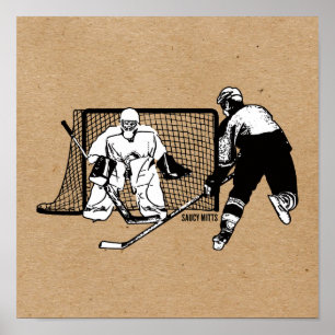 Poster Tiré Sur Le Lecteur Net De Hockey Écran D'Encre