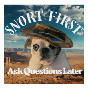 Poster Tirelire Pug  Premier Renifler Questions Plus Tard