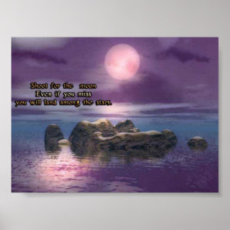 Poster tirer pour la lune
