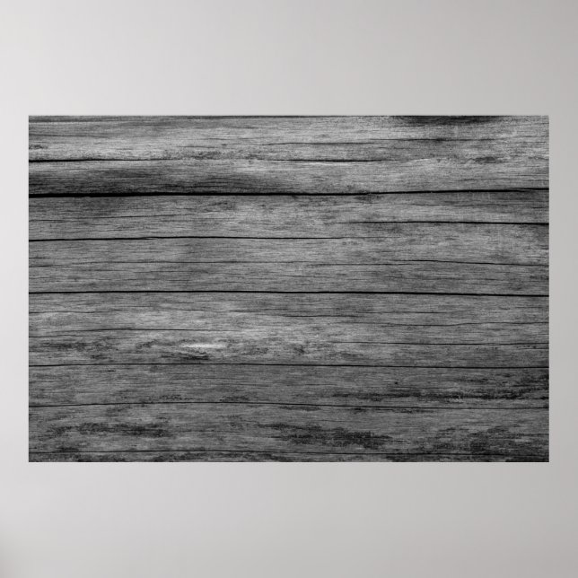 Poster Tissu de grain gris de bois (Devant)