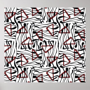 Poster Tissu géométrique : Design Motif artistique.