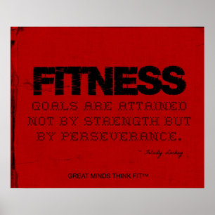 Poster Tissu rouge Fil noir Motivation fitness