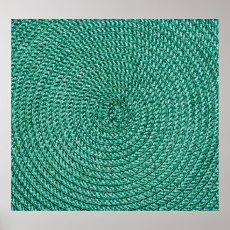 Poster Tissu vert tressé artificiel.
