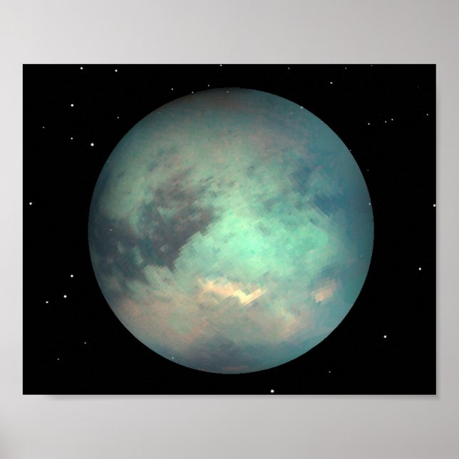Poster Titan de la lune de Saturne (Devant)