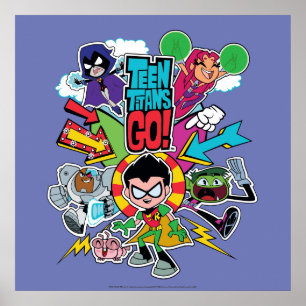 Poster Titans Ados, allez !   Graphique Flèche d'équipe