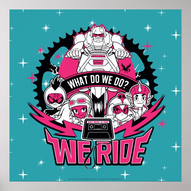 Poster Titans Ados, allez ! | Retro Moto Graphic (Devant)