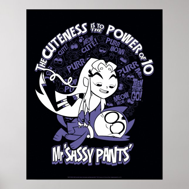 Poster Titans Ados, allez ! | Starfire & Mr Sassy Pants (Devant)