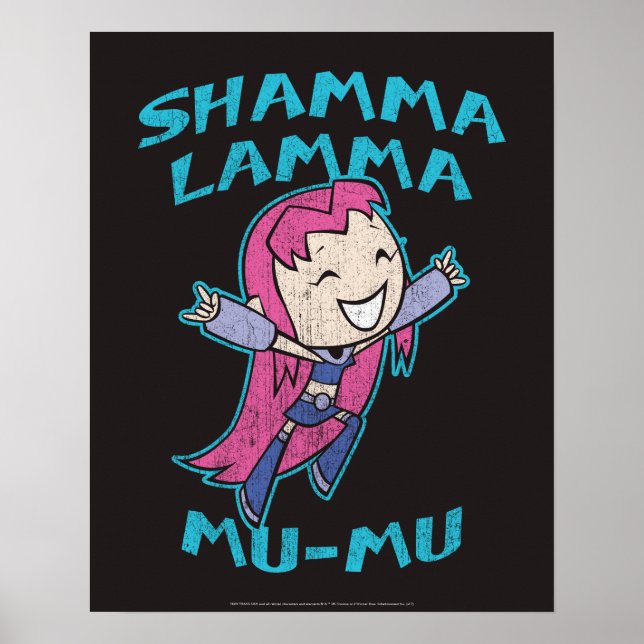 Poster Titans Ados, allez ! | Starfire "Shamma Lamma Mu-M (Devant)