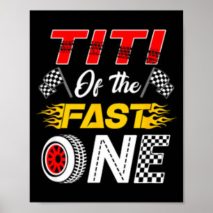 Poster Titi du rapide 1er anniversaire voiture famille