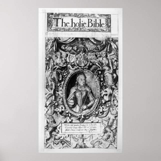 Poster Titre de la Bible de l'évêque, pub. en 1568 (Devant)