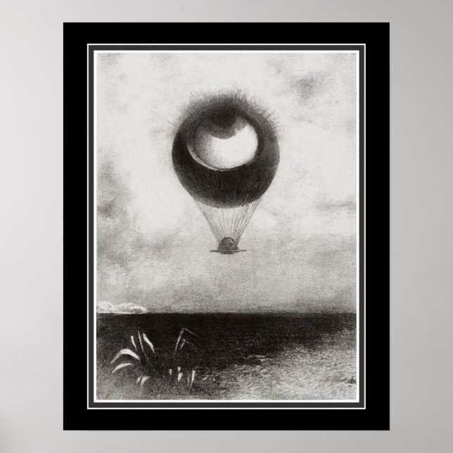 Poster "To Edgar Poe" par Odilon Redon ca. 1882 (Devant)