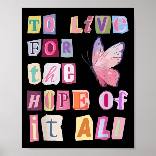 Poster To Live For The Hope Of It Music  (Devant)