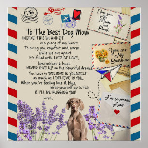 Poster To My Dog Mom Gift, Mom Birthday Gift Idea