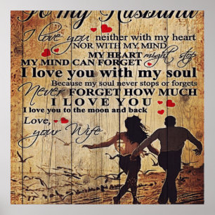 Poster To my Husband Loving