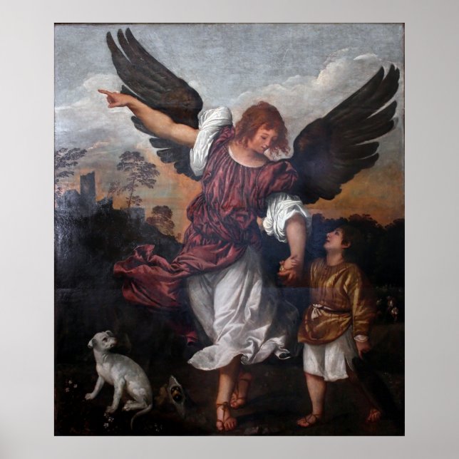 Poster Tobias et l'Archangel Raphael - Titien (Devant)