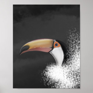 Poster toco toco toucan (dessin à la main original)