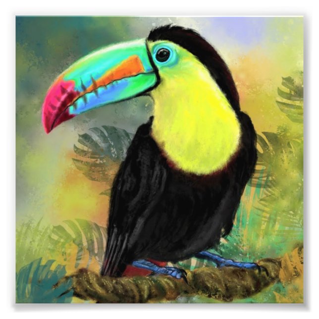 Poster Toco Toucan Peinture d'oiseaux Imprimer (Devant)