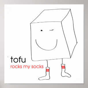 Poster Tofu Rocks Mes Chaussettes