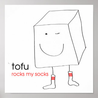 Poster Tofu Rocks Mes Chaussettes