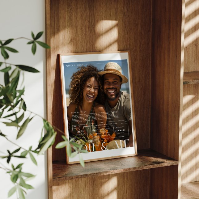 Poster Toi et moi | Photo personnalisée des couples (Créateur téléchargé)