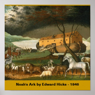 Poster Toile : Arche de Noé par Edward Hicks - 1846