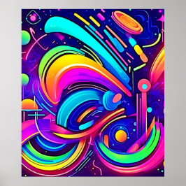 Poster Toile cosmique : un univers de couleurs