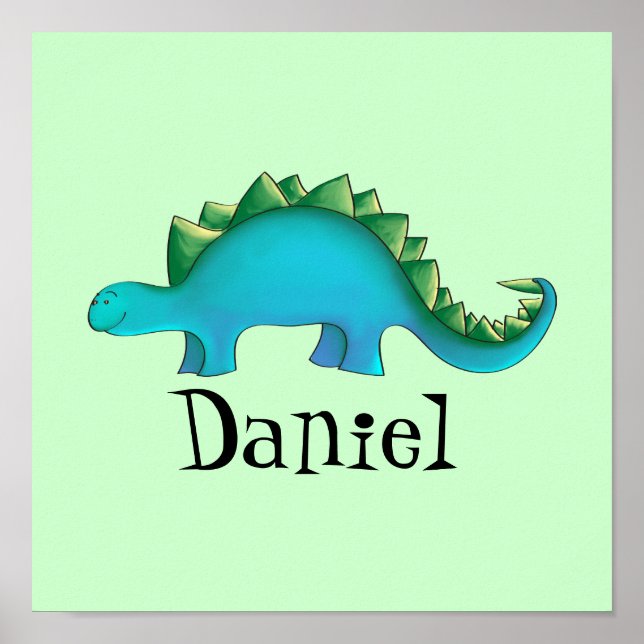 Poster Toile de 11x11 pouces Stegosaurus - Art pour la nu (Devant)