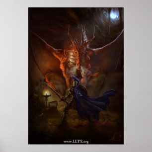 Poster Toile de Chevalier Dragon Synd