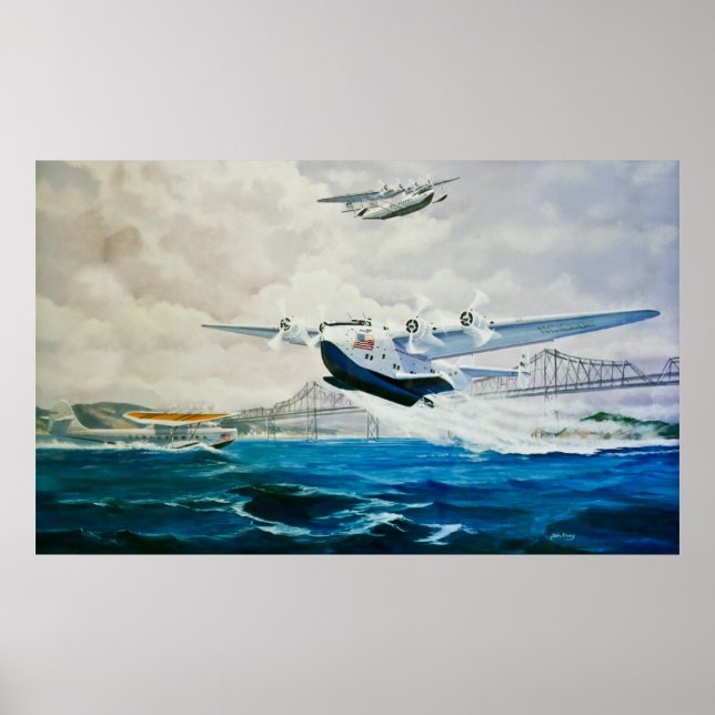 Poster Toile de Clippers panaméricains (Devant)