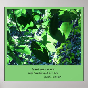 Poster Toile de jardin Haiku
