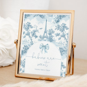 Poster Toile de Jouy French Bow Baby sont sucrés