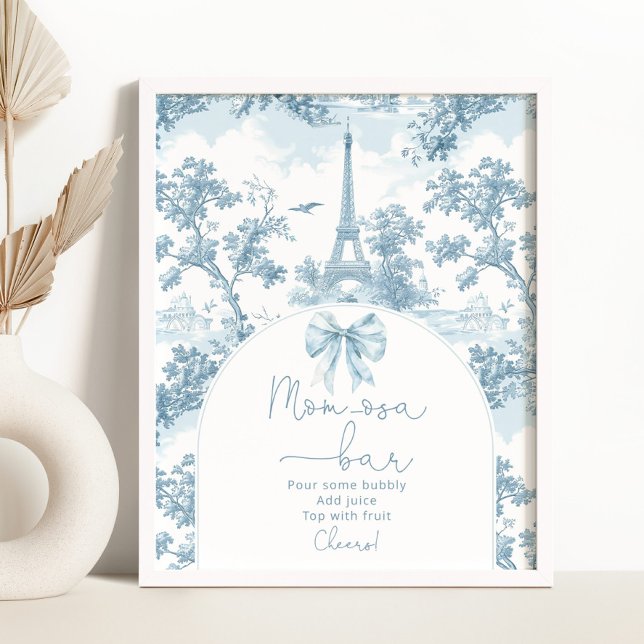 Poster Toile de Jouy French Bow Momosa bar (Créateur téléchargé)