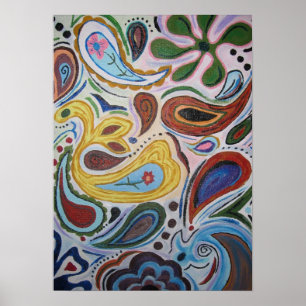Poster Toile de Paisley