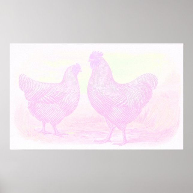 Poster Toile en mousse rose (Devant)