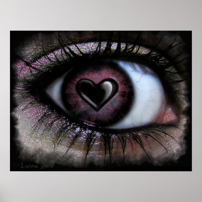Poster Toile en U du coeur des yeux (Devant)