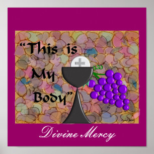 Poster Toile Eucharistie Art "Miséricorde Divine"