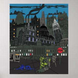 Poster Toile Londres Autre scène