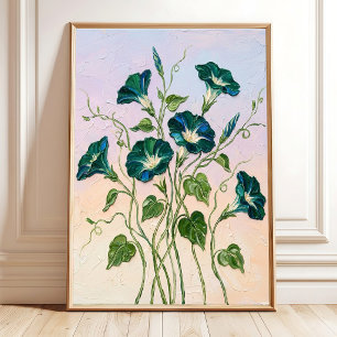 Poster Toile murale moderne de luxe Glory Morning émeraud