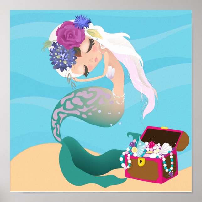 Poster Toile Premium Mermaid (Gloss) (Devant)