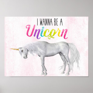 Poster Toile Premium Unicorn (Gloss)