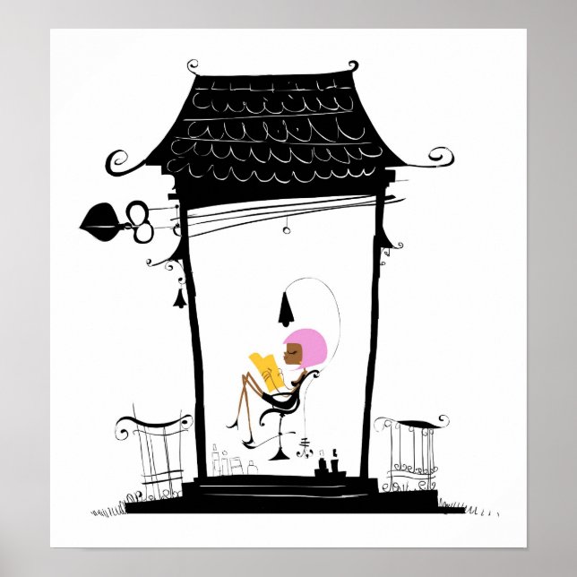 Poster Toile rose Parisienne (Devant)