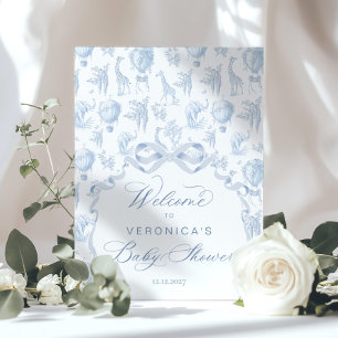 Poster Toile Safari animaux Arch Baby shower Bienvenue
