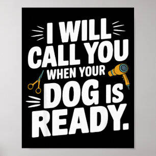 Poster Toiletteur de chien cool Art pour hommes femmes To