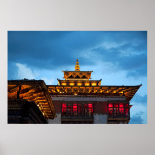 Poster Toit Dzong bouddhiste