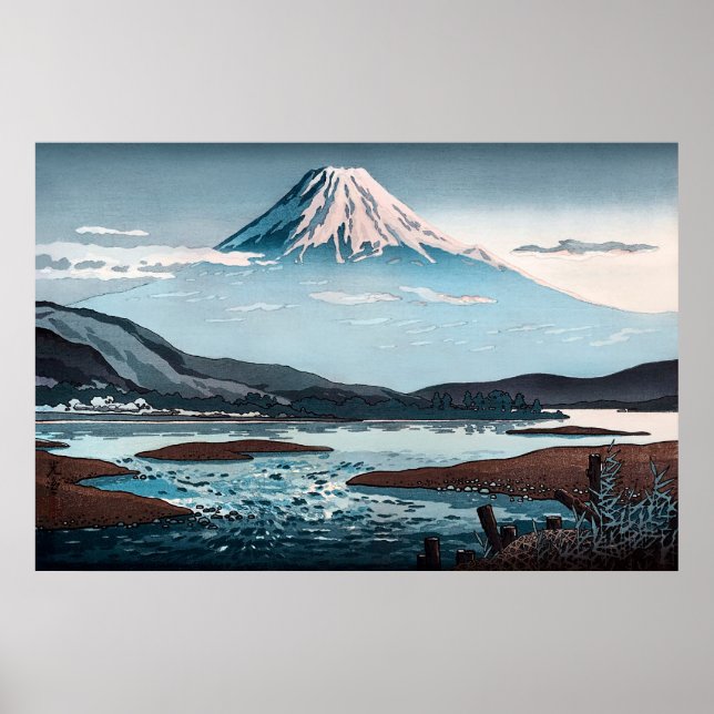 Poster Tokaido Fujikawa par Tsuchiya Koitsu (Devant)