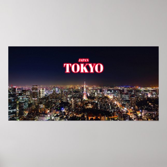 Poster Tokyo City at Night - Japon (Devant)