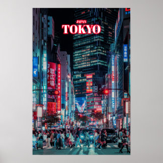 Poster Tokyo City at Night - Japon